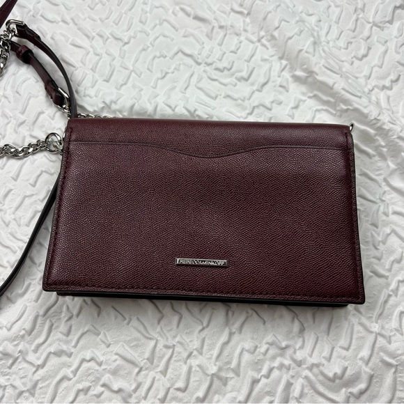 Rebecca Minkoff Blythe Studded Burgundy Crossbody Mini Bag - Picture 4 of 10